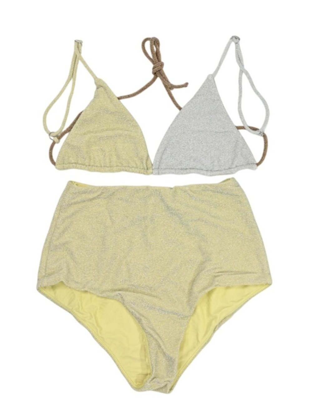 Mikoh Lurex Oska Top & Lami Bottoms in Gold